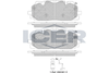 Комплект тормозных колодок, дисковый тормоз ICER 182254 (22611, 22612, 25861, 25862, D1894-9122, D1894-9204)