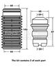 FIRST LINE Dust Cover Kit, shock absorber FPK7032
