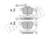 Комплект тормозных колодок, дисковый тормоз METELLI 22-1101-0 (D1989, 22605, 22604)