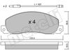 Комплект гальмівних колодок, дискове гальмо METELLI 22-0098-0 (D1902, 20926, 20927, 20928, 20929)