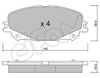 Комплект гальмівних колодок, дискове гальмо CIFAM 822-1176-0 (22803, 22890)
