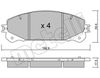 Комплект гальмівних колодок, дискове гальмо METELLI 22-0938-0 (D1324, 24452)
