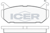 Комплект тормозных колодок, дисковый тормоз ICER 181110 (21766, D584-7464)