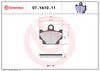BREMBO Brake Pad Set, disc brake 07YA1011