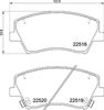 Комплект гальмівних колодок, дискове гальмо BREMBO P 30 107 (22519, 22520, 22518)