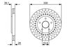 Тормозной диск BOSCH 0 986 479 V85 (BD2490, E1 90R-02C0448/1454)