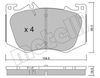 Комплект тормозных колодок, дисковый тормоз METELLI 22-1269-0 (22893, D2276)