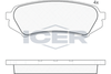 Комплект гальмівних колодок, дискове гальмо ICER 181734 (23539, D773-7640)