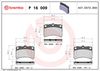 BREMBO Brake Pad Set, disc brake P 16 009