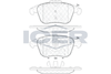 Комплект тормозных колодок, дисковый тормоз ICER 181866-200 (24557, 26145)