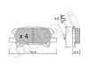 Набір гальмівних прокладок, дискове гальм METELLI 22-0619-0 (D0996, 23967)