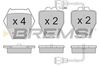 Комплект гальмівних колодок, дискове гальмо BREMSI BP3122 (23118, 23119, 23280, 23828, D839-7725, SPB122)
