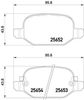 Комплект гальмівних колодок, дискове гальмо BREMBO P 23 150 (25653, 25654, 25652)