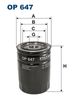 filtr olejový CATERPILLAR, IVECO OP647