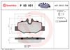 Комплект тормозных колодок, дисковый тормоз BREMBO P 50 051 (24008, D1615 8828)