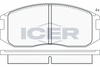 Комплект гальмівних колодок, дискове гальмо ICER 180875 (21650, D535-7417, D602-7482)