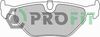 Комплект гальмівних колодок, дискове гальмо PROFIT 5000-1301