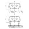 Комплект гальмівних колодок, дискове гальмо NIPPARTS J3614018