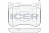 Комплект гальмівних колодок, дискове гальмо ICER 182080 (25706, D1688-8915)