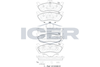 Набір гальмівних колодок, дисковий гальмо ICER 181392 (21895, 21896, 23156, 23189, 23190, 23192, 23718, D875-7750)