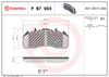BREMBO Brake Pad Set, disc brake P B7 003