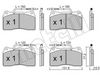 комплект спирачно феродо, дискови спирачки