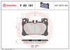 Комплект гальмівних колодок, дискове гальмо BREMBO P 83 181