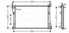 Радиатор, охлаждение двигателя AVA QUALITY COOLING FDA2325