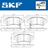 Комплект тормозных колодок, дисковый тормоз SKF VKBP 80330 A (23766)