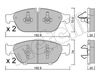 Комплект гальмівних колодок, дискове гальмо METELLI 22-0953-0 (D1549, 25158, 25159)
