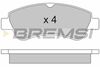 Комплект гальмівних колодок, дискове гальмо BREMSI BP2928 (23599, SPA928)