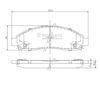 Комплект гальмівних колодок, дискове гальмо NIPPARTS N3609010