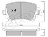 Комплект гальмівних колодок, дискове гальмо CIFAM 822-553-0 (23914, D1108)