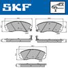 Комплект гальмівних колодок, дискове гальмо SKF VKBP 80454 A (24597, 24598)