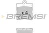 Комплект тормозных колодок, дисковый тормоз BREMSI BP2861 (21919, SPA861)