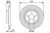 Гальмівний диск BOSCH 0986479 W13 (BD2570, E1 90R-02C0074/0821)