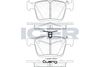 Комплект гальмівних колодок, дискове гальмо ICER 182099 (22171, 22172, 25008, 25010, D1761-8990)