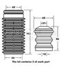 FIRST LINE Dust Cover Kit, shock absorber FPK7014