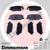 Комплект гальмівних колодок, дискове гальмо ZIMMERMANN 21568.150.1 (21568, 21575, 21617)