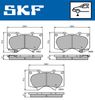 Комплект гальмівних колодок, дискове гальмо SKF VKBP 80135 A (24024, 24025, 24026)