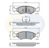 Комплект гальмівних колодок, дискове гальмо COMLINE CBP0118 (20753, 20640)