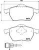Комплект тормозных колодок, дисковый тормоз HELLA PAGID 8DB 355 007-461 (T1035, 20676, 20678, 7434D555, 7434D687)