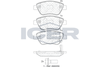 Набір гальмівних колодок, дисковий гальмо ICER 181810 (22298, 22299, 22300, 23705, 23707, 23982, 24288, D1967-9192)