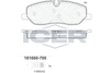 Комплект гальмівних колодок, дискове гальмо ICER 181660-700 (24191, D1098-8202)