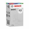 Лампа накаливания, фара дальнего света BOSCH 1 987 302 829 (H15, 12V 15/55W H15 BASIC)