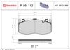 Комплект гальмівних колодок, дискове гальмо BREMBO P 06 112