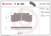 BREMBO Brake Pad Set, disc brake P A2 003