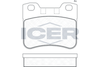Набір гальмівних прокладок, дискове гальмо ICER 180788-204 (21857, D2072-9303)