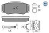 Комплект тормозных колодок, дисковый тормоз MEYLE 025 239 2120/PD (MBP0474PD, 23921)