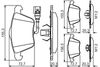 Комплект гальмівних колодок, дискове гальмо BOSCH 0 986 495 261 (BP2216, E9 90R-02A0870/2214, 23912)